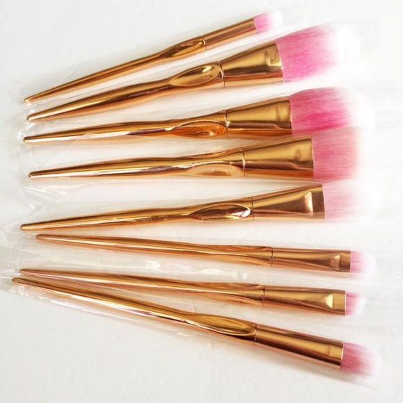 NEW Facebase Set of 8 Makeup Brush Set in Rose Gold - Picture 4 of 4